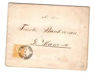 HUNGARY #1A cat.$250.00 FOR STAMPS OFF COVER UNPRICED ON COVER 1874