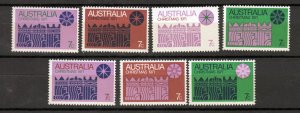 J41041 JL Stamps 1971 australia mnh set #508a-g christmas