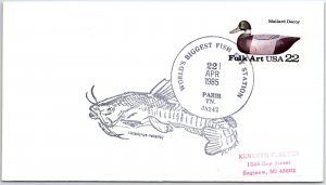 US SPECIAL POSTMARK EVENT COVER WORLD'S BIGGEST FISH FRY STATION PARIS TENN 1985