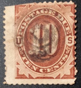 US #J26 USED PERF FAULT TOP L / FINE CONDITION 1891