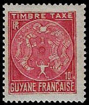 French Guiana #J22 Unused OG LH; 10c Postage Due (1947)