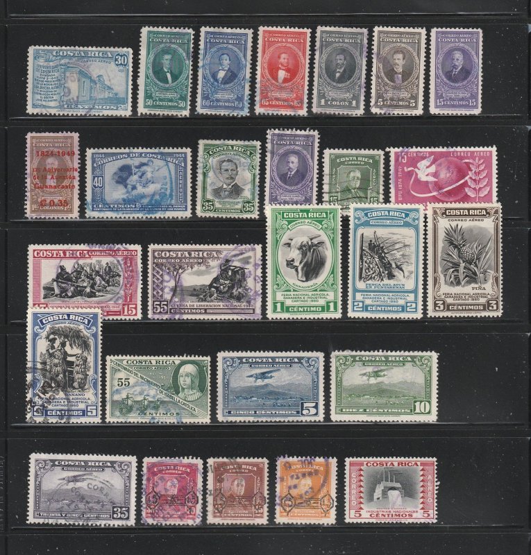 Costa Rica Country Collection A - 3 Scans - All the stamps are in the scans.