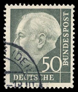 GERMANY Sc 714 F-VF/USED - 1954 50p - Theodor Heuss