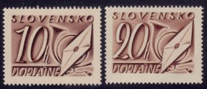 Slovakia, 1942,  Post Horn & Letter, MNH