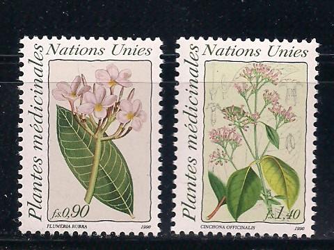 UN Geneva Sc#186 187 Medicinal Plants MNH