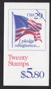 Scott #BK197 (2593B) Pledge Allegiance Stamp Booklet of 20 Stamps - MNH P#2232