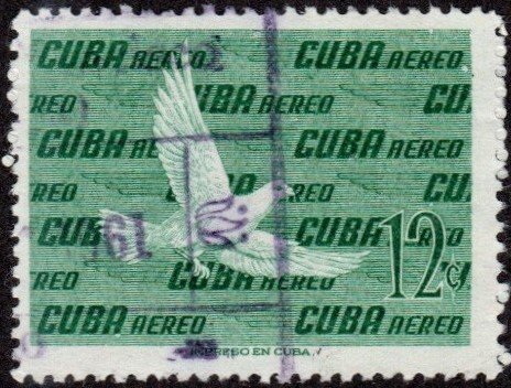 Cuba C205 - Used - 12c Pigeon (1960) cv $0.60)