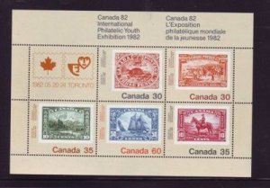 Canada Sc 913a 1982 Youth Stamp Exhibition stamp sheet mint NH