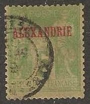 French Offices in Alexandria 5, used,  type I, 1899.  (f167)