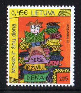 Lithuania Sc 1057 2015 Education & Knowledge Day stamp mint NH