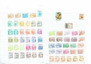 #764 Nicaragua collection hinged on 28 leaves +5 cards