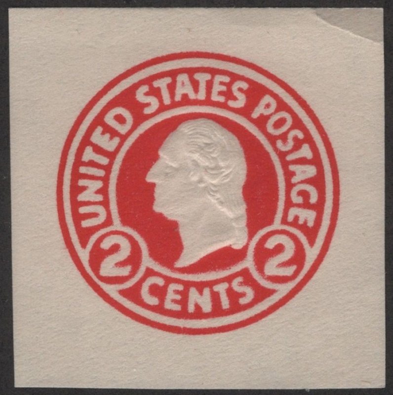 SC#U429 2¢ Washington Cut Square (1915) Unused