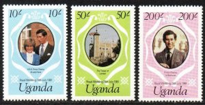 Uganda Sc #314-316 MNH