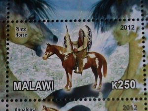 Malawi Stamp:2012-Beautiful Horses MNH Stamp sheet-