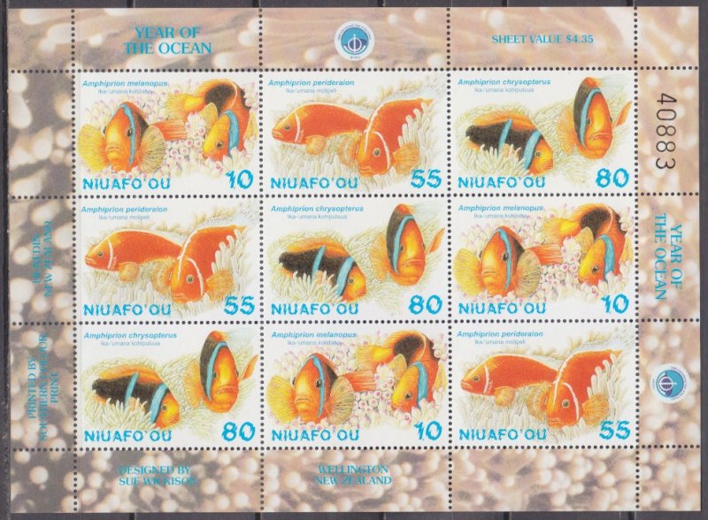 1998 Niuafo'ou 339-441KL Sea fauna 8,00 €