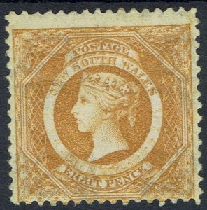 NEW SOUTH WALES 1882 QV DIADEM 8D WMK CROWN/NSW SG W40 PERF 12