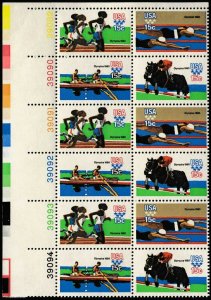 1979-1980 Olympics Plate Block of 12 15c Postage Stamps, Sc# 1791-1794, MNH, OG