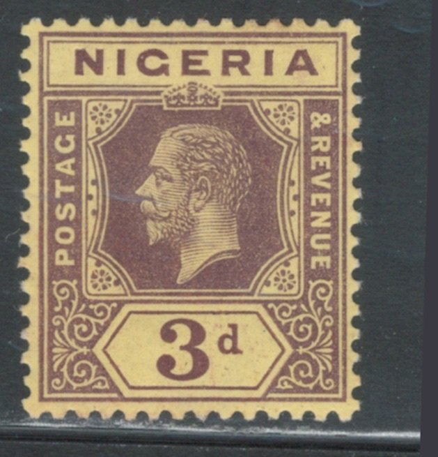 Nigeria 1914 King George V 3p Scott # 13 MH