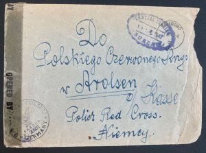 1947 Sniadowo Poland Censored Cover To The Polish Red Cross Arolsen