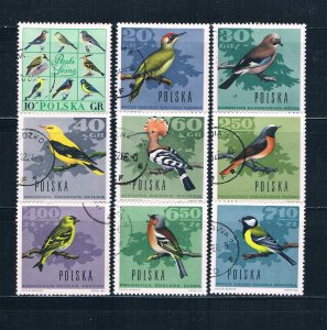 Poland 1452-60 Used set Birds 1966 (HV0008)