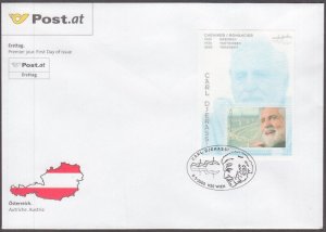 AUSTRIA  SC #1990 FDC S/S - CARL DJERASSI, WORLD REKNOWNED JEWISH CHEMIST