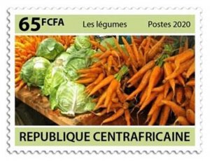 Central Africa - 2020 Vegetables Stamp - CALC200204a