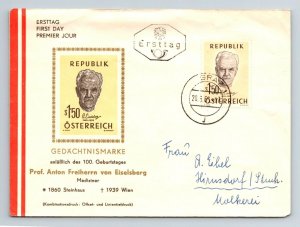 Austria 1960 FDC - Prof Anton Freiherrn von Eiselsberg - F12951