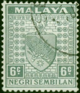 Negri Sembilan 1941 6c Grey SG28 V.F.U