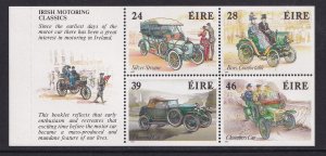 Ireland  #736-739a  MNH  booklet pane classic automobiles