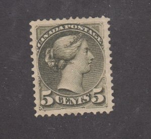 CANADA # 38 VF-MLH 5cts SMALL QUEEN CAT VALUE $1000 (JJ77)