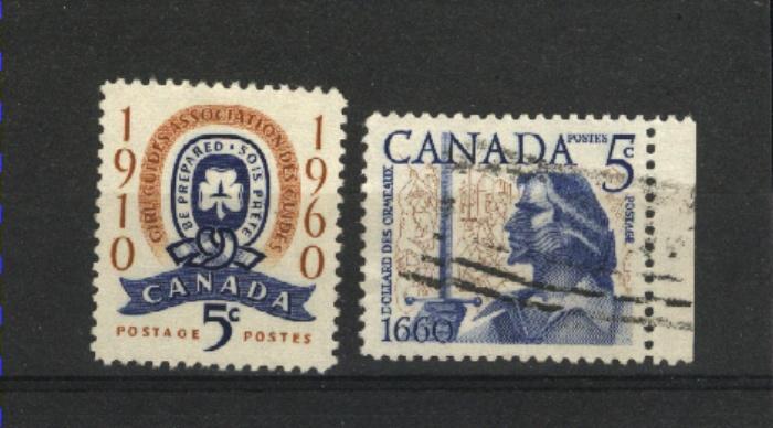 Canada  389-390 Complete set used PD 1960