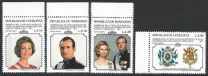 Honduras 1977 Royal visit | Juan Carlos of Spain #C611-14 Set VF-NH