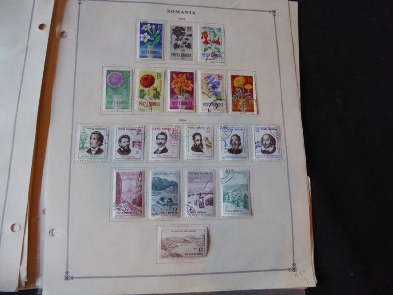 Romania 1962-1965 Stamp Collection many on Scott Intl Album Pages