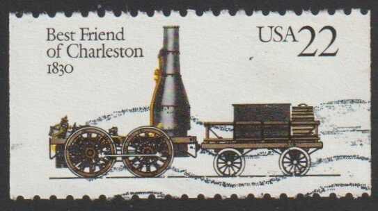 SC# 2363 - (22c) - Locomotives, Charleston, used single