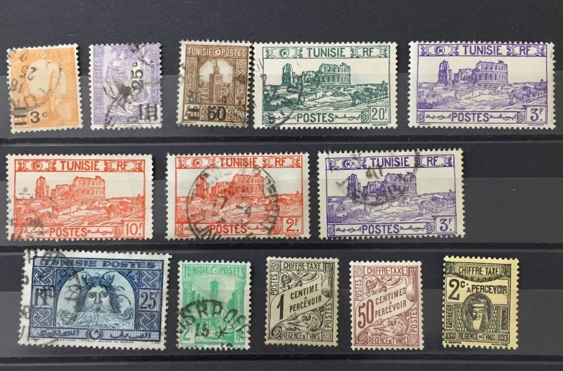 French Tunisia Early/Mid MH Used (Apx 100 Items) AB2664
