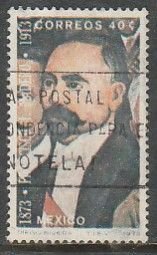 MEXICO 1052 40¢ Centenary birth of Pres Madero. Used. VF. (866)