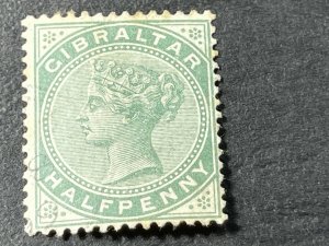 GIBRALTAR # 8-USED---SINGLE---DULL GREEN---1887