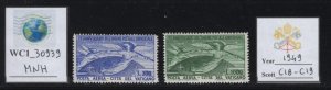 WC1_30939 VATICAN. 1949 75th ANNIVERSARY UPU air mail set. Sc.C18-C19. MNH