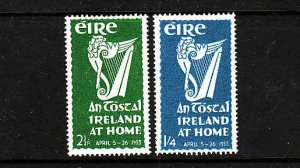 Definitive set-unused-hinged-Ireland-SC#147-8-1953-Irish Har