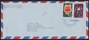 NEVIS 1986 Official overprints on cover to New Zealand.....................B1083