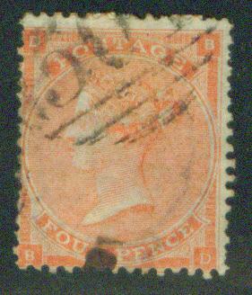 Great Britain Scott 34 1862 Queen Victoia CV$110
