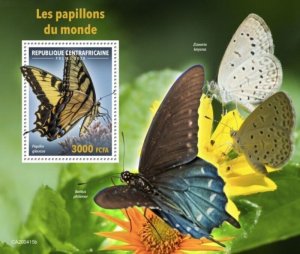 Central Africa - 2020 Butterflies of the World - Stamp Souvenir Sheet CA200415b