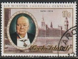 1974 Cook Islands - Sc 418 - used VF - 1 single - Churchill centenary