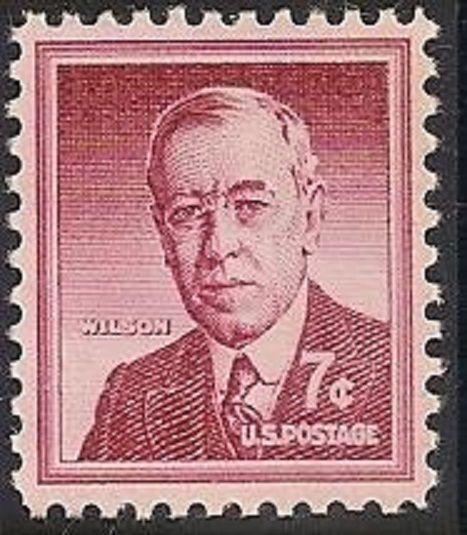 US 1040 Woodrow Wilson 7c single (1 stamp) MNH 1956