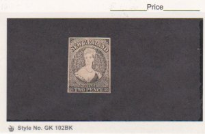 New Zealand 1906 2d Chalon Proof On Card. Hausburg Reprint # 2. Mint