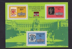 Surinam   #573  MNH  1981  sheet WIPA stamp expo