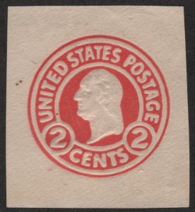 SC#U429d 2¢ Washington Cut Square (1916) Uncancelled