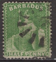 Barbados; 1878: Sc. # 50; O/Used Single Stamp