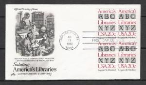 US #2015 America's Libraries FDC