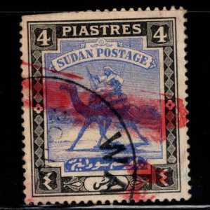 SUDAN Scott 45 Camel Post colorful cancel clipped perfs at top